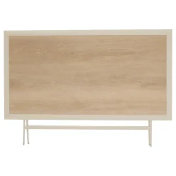 TABLE AZUA PLIANTE VERRE IMPRIME 6 PLACES EPEAUTRE ARGILE