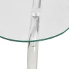 TABLE BASSE METAL VERRE HECATE CHROME