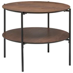 TABLE BASSE RONDE METAL KEMI MARRON D.63.2CM