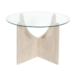 TABLE BASSE RONDE VERRE PIETRA D70CM