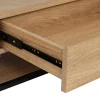 TABLE BASSE 2 TIROIRS ALDEA BEIGE D.120X60X40CM