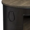 TABLE CAFE AJOURE DIEGO NOIR D.50X92CM