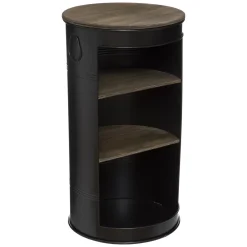 TABLE CAFE AJOURE DIEGO NOIR D.50X92CM