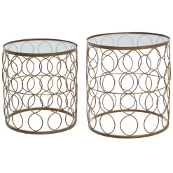 TABLE CAFE ARCHI DORE D.40.5X40.5X44CM