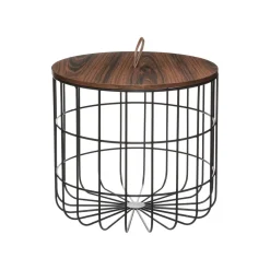 TABLE CAFE BEN NOIR D.48X43.5CM