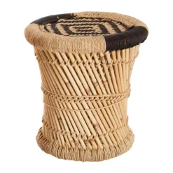 TABLE CAFE CORDE NOIR D.30X28CM