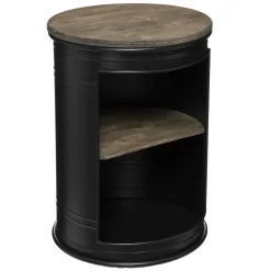 TABLE CAFE DIEGO NOIR D.33.5X33.5X47.5CM