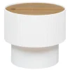 TABLE CAFE ENOLA BLANC D.38.5X35CM