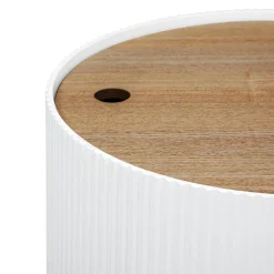 TABLE CAFE ENOLA BLANC D.38.5X35CM