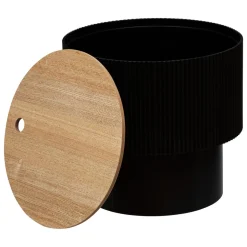TABLE CAFE ENOLA NOIR D.38.5X35CM