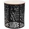 TABLE CAFE FEUILLE NOIR D.39X39X45CM