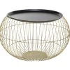 TABLE CAFE METAL ALYA DORE D.66.5X40CM