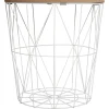 TABLE CAFE METAL BLANC KUMI D.41X40CM