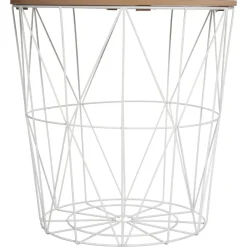 TABLE CAFE METAL BLANC KUMI D.41X40CM