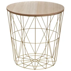 TABLE CAFE METAL GOLD KUMI