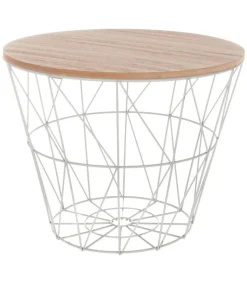 TABLE CAFE METAL GRIS KUMI D.38X30.5CM