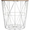 TABLE CAFE METAL GRIS KUMI D.41X40CM