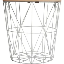 TABLE CAFE METAL GRIS KUMI D.41X40CM