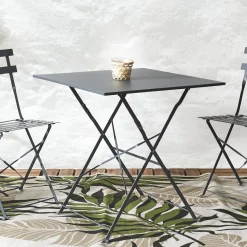 TABLE CARREE PLIANTE CAMARGUE GRIS