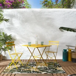 TABLE CARREE PLIANTE CAMARGUE JAUNE SOLEIL