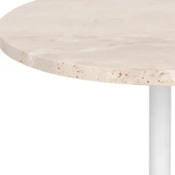 TABLE D APPOINT CELEN TRAVERTIN BLANC D.40X45CM