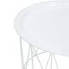 TABLE D APPOINT KUMI BLANC D.40X37X37CM