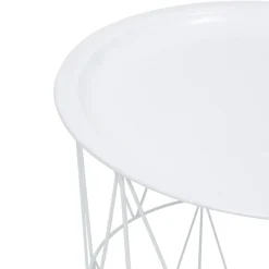 TABLE D APPOINT KUMI BLANC D.40X37X37CM