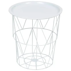 TABLE D APPOINT KUMI BLANC D.40X37X37CM