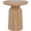 TABLE D APPOINT TOTEM SITA METAL BEIGE D.38CM