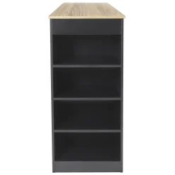TABLE DE BAR MANGE DEBOUT ETAGERES CHEERS NOIR
