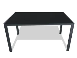 TABLE ESSENTIELLE PLATEAU VERRE TREMPE 150X90X74CM