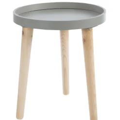 TABLE ET PLATEAU BOIS 3 PIEDS PIN 30X35CM