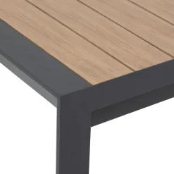 TABLE EVASION EXTENSIBLE ALUMINIUM HONEY GRAPHITE 10 PLACES