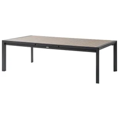 TABLE EVASION EXTENSIBLE ALUMINIUM HONEY GRAPHITE 14 PLACES