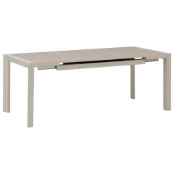 TABLE EVASION EXTENSIBLE ALUMINIUM LIN ARGILE 8 PLACES