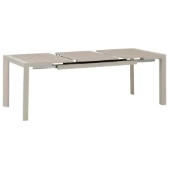 TABLE EVASION EXTENSIBLE ALUMINIUM LIN ARGILE 8 PLACES