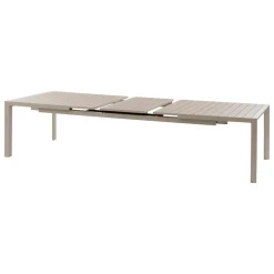 TABLE EVASION EXTENSIBLE ALUMINIUM LIN ARGILE 14 PLACES