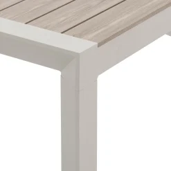 TABLE EVASION FIXE ALUMINIUM LIN ARGILE 8 PLACES