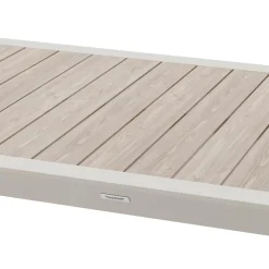 TABLE EVASION FIXE ALUMINIUM LIN ARGILE 8 PLACES