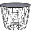 TABLE FILAIRE METAL GRIS D.50CM