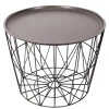TABLE FILAIRE METAL TAUPE D.50CM