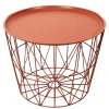 TABLE FILAIRE METAL TERRACOTTA D.50CM