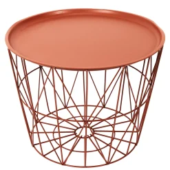 TABLE FILAIRE METAL TERRACOTTA D.50CM