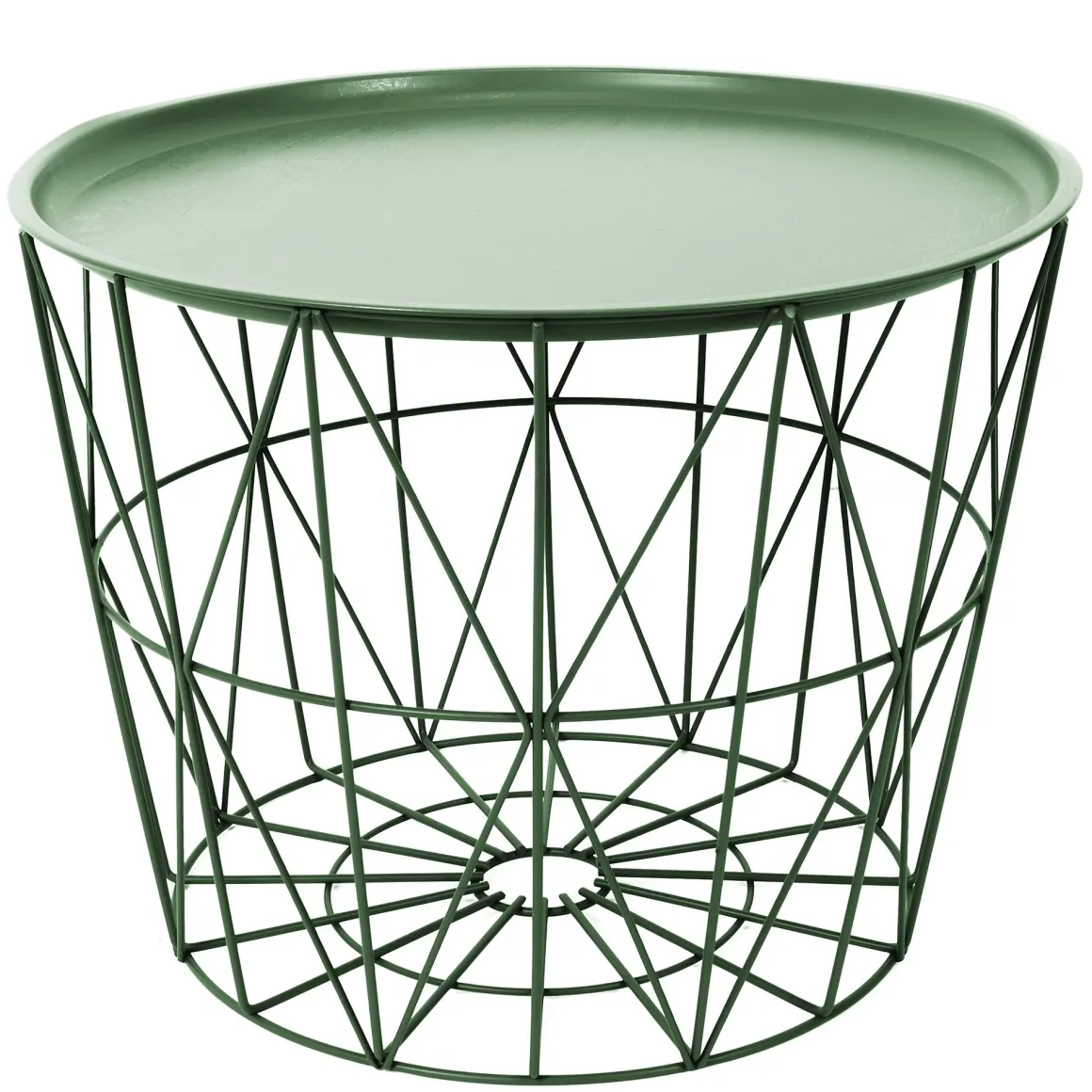 TABLE FILAIRE METAL VERT D.50CM
