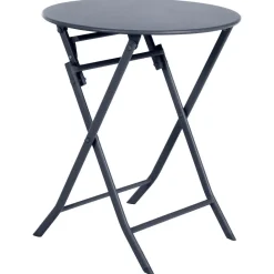 TABLE GREENSBORO RONDE GRAPHITE 2 PLACES