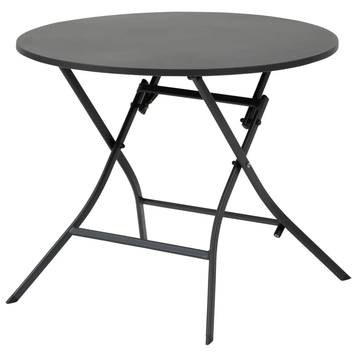 TABLE GREENSBORO RONDE GRAPHITE 4 PLACES