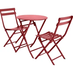 TABLE GREENSBORO RONDE GROSEILLE 2 PLACES
