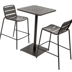 TABLE HAUTE PHUKET CARREE GRAPHITE 2 PLACES
