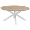 TABLE ORIENGO RONDE ACACIA BLANC 4 PLACES