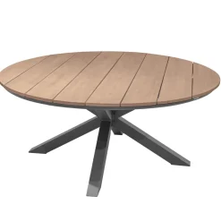 TABLE ORIENGO RONDE ACACIA GRAPHITE 8 PLACES